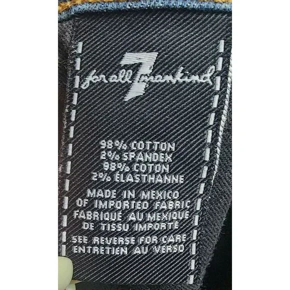 7 For All Mankind Womens Size N/A Slimmy Jean Dark Wash Straight Leg‎ - Picture 3 of 5